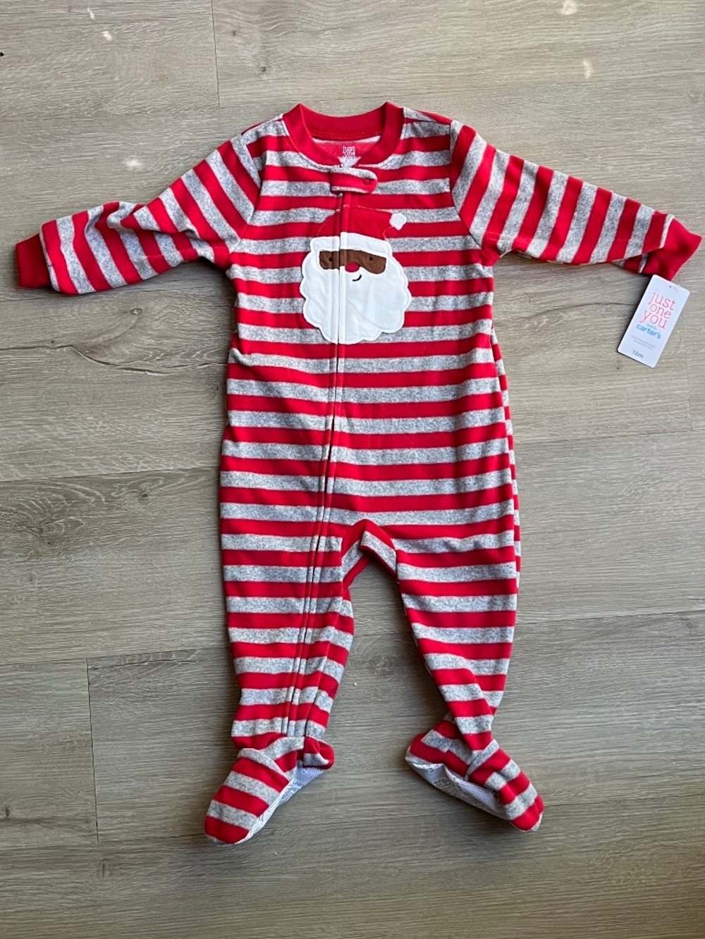 Carter's Christmas Fleece Footie Pajamas - Size 18 months